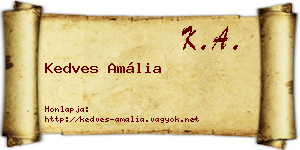 Kedves Amália névjegykártya